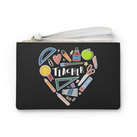 Collage Heart Clutch Bag