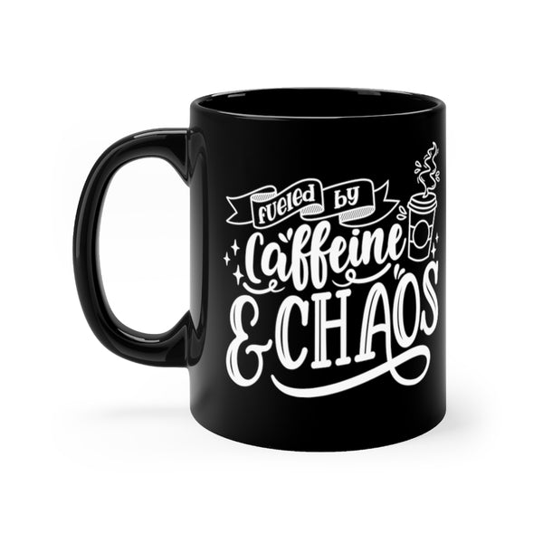 Caffeine & Chaos Ceramic Mug (Black)