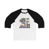 Men's M.E.N.T.O.R. 3/4 Sleeve Baseball T-shirt