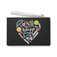 Collage Heart Clutch Bag