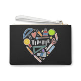 Collage Heart Clutch Bag