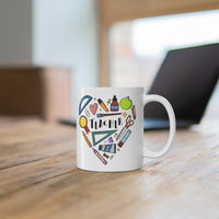 Heart Collage Ceramic Mug (White)