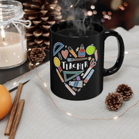 Heart Collage Ceramic Mug (Black)