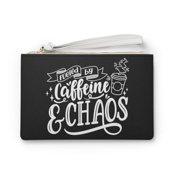 Caffeine & Chaos Clutch Bag
