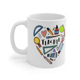 Heart Collage Ceramic Mug (White)