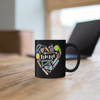 Heart Collage Ceramic Mug (Black)