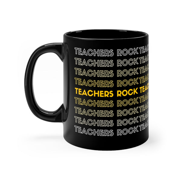 Teachers Rock! Ceramic Mug (Black)