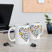 Heart Collage Ceramic Mug (White)