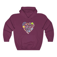 Men's Collage Heart Pullover Hoodie