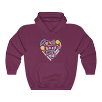 Women's Collage Heart Pullover Hoodie