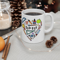 Heart Collage Ceramic Mug (White)