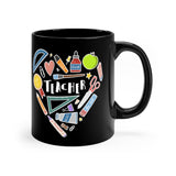 Heart Collage Ceramic Mug (Black)