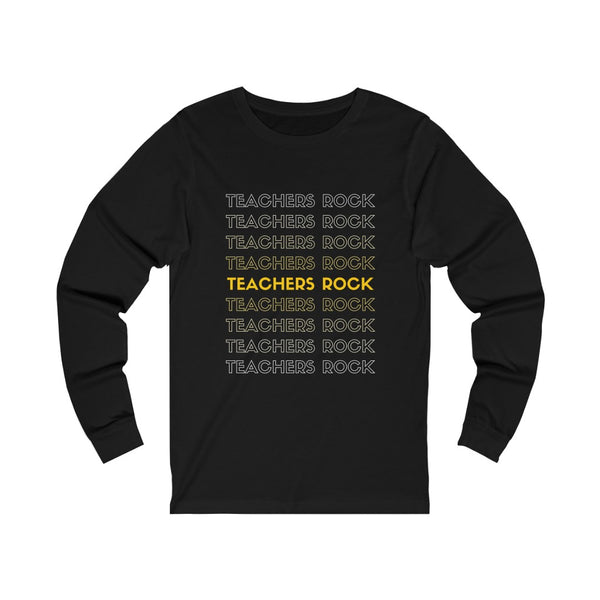 Women's Teachers Rock Jersey Long Sleeve T-shirt