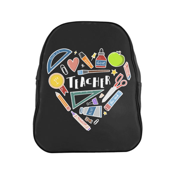 Collage Heart School Backpack