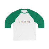 Men's Teacher Objects 3/4 Sleeve Baseball T-shirt