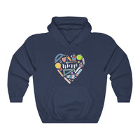 Women's Collage Heart Pullover Hoodie