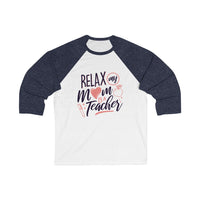 Women's "Relax" 3/4 Sleeve Baseball T-shirt